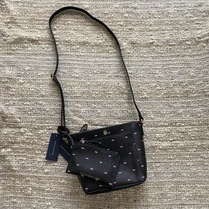 Tommy Hilfiger Purse Crossbody Navy Blue Wallet Pattern Small New with Tags Bag